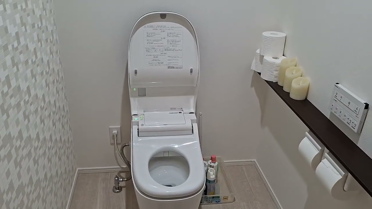 Self-opening toilet in Japan! Panasonic... Japanese modern toilet system - I wish I have one!