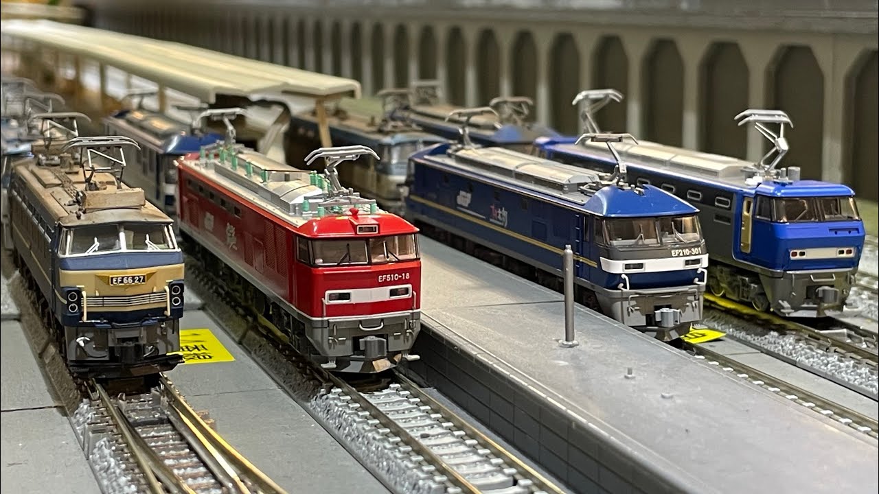 【Nゲージ鉄道模型】ポポンでぼっち走行会！！#ef210桃太郎 #貨物列車 #nゲージ鉄道模型　#ef210桃太郎 #ef6627号機　#ef510