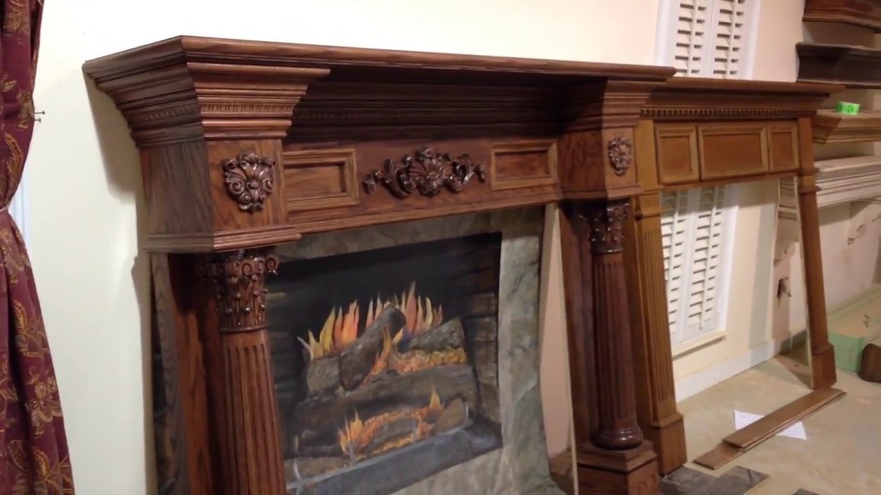 The Philadelphia Mantel (Oak with custom stain) - Custom Fireplace Mantels