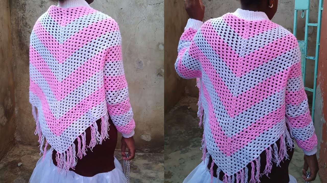 Crochet stylish poncho for absolute beginners