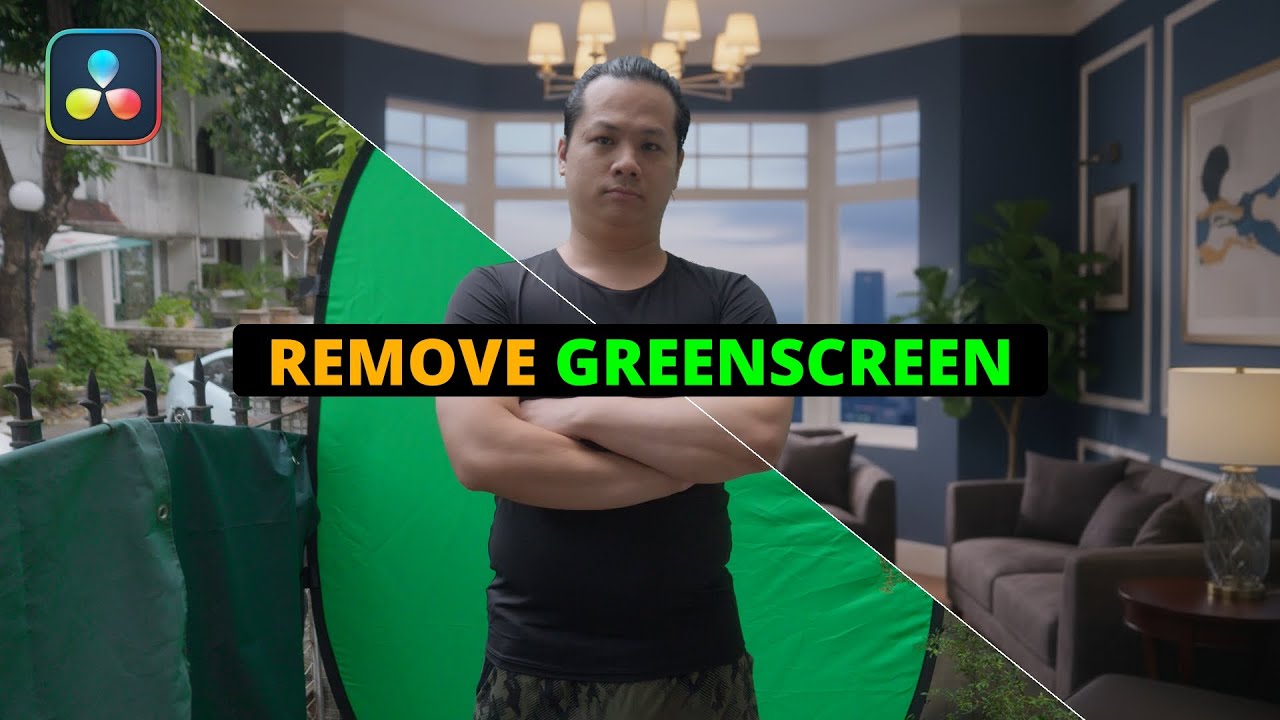 Как убрать зеленый экран в Davinci Resolve
