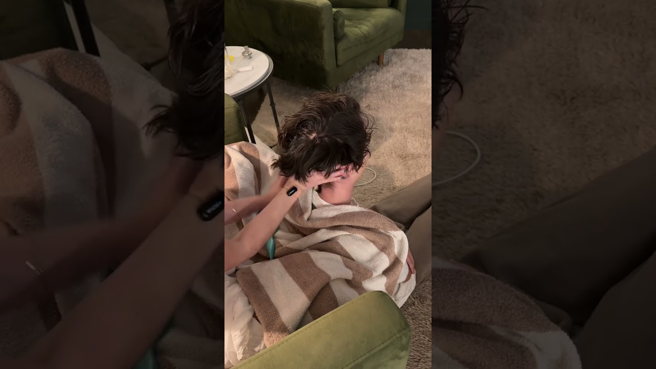 hair brushing & scalp oiling asmr 