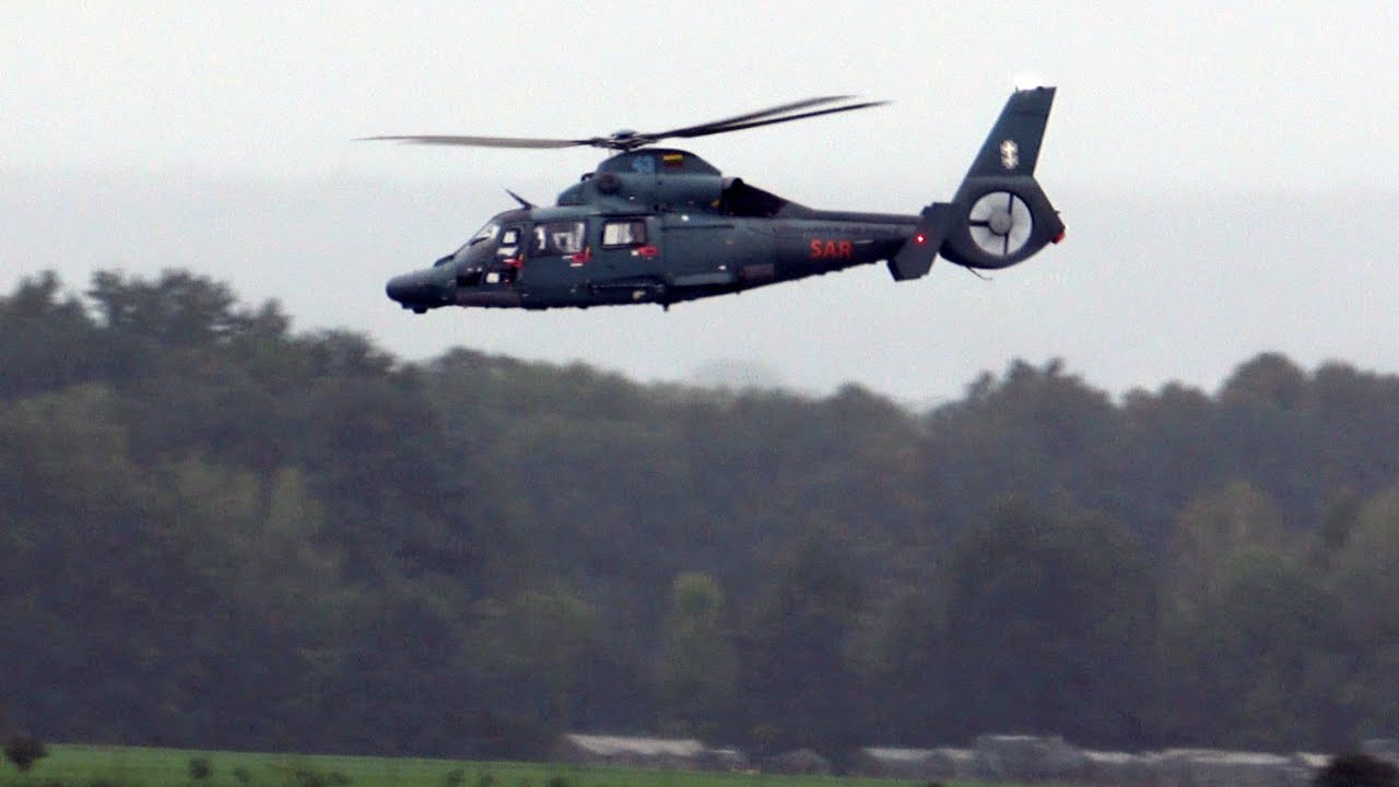 4Kᵁᴴᴰ Airbus Helicopters AS365 N3+ Dauphin Lithuanian Air Force Takeoff Departure @ NATO Days 2022