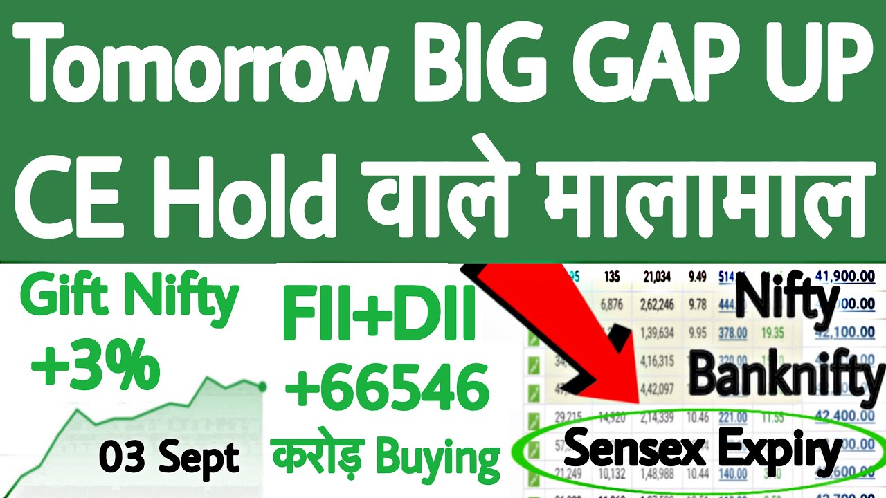 Tomorrow GAP UP | Sensex Expiry | Gift Nifty News | Nifty Prediction for tomorrow