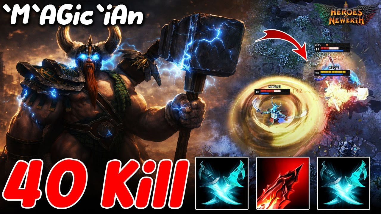 HoN MVP Hammerstorm `M`AGic`iAn ค้อนลอยติดคริ Double Twin Blades