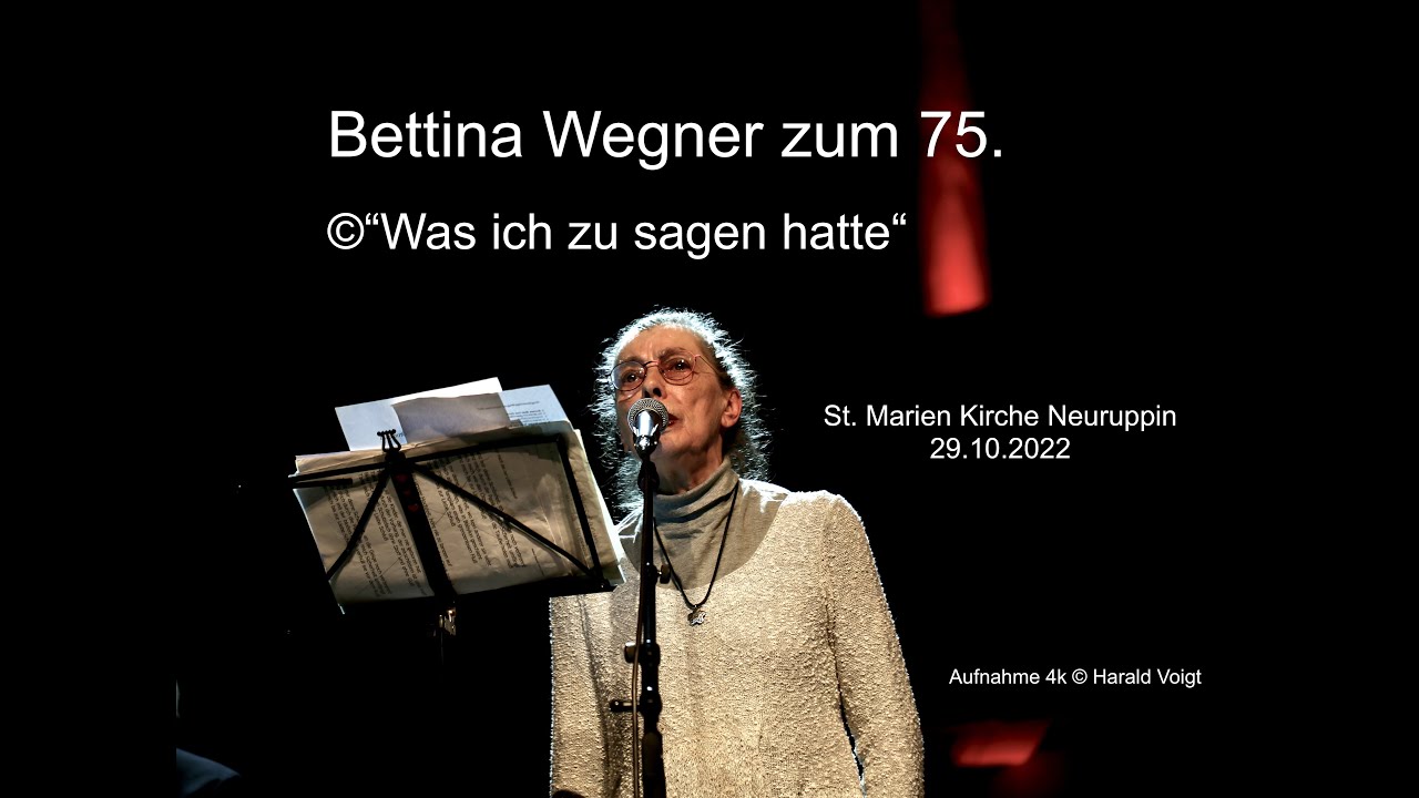Bettina Wegner zum 75.©
