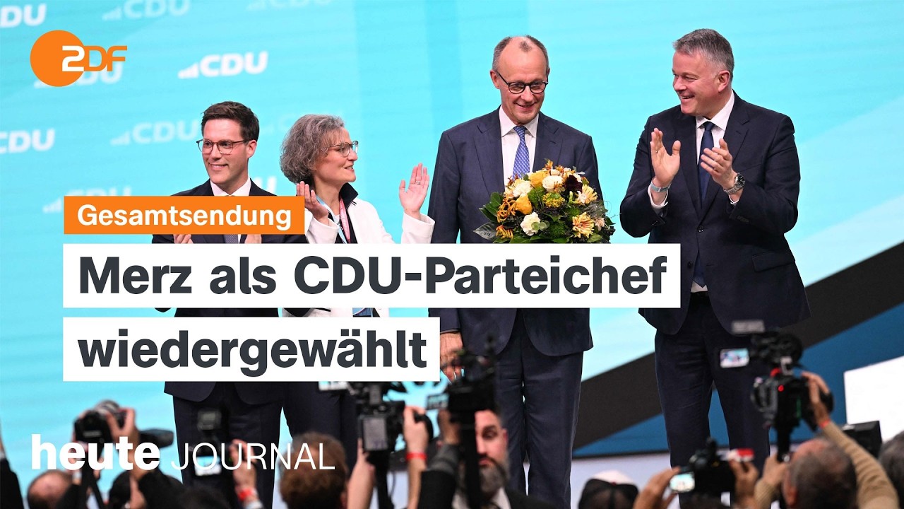 heute journal vom 20.02.2026 Merz als Parteichef wiedergewählt, US-Gericht kippt Trump-Zölle