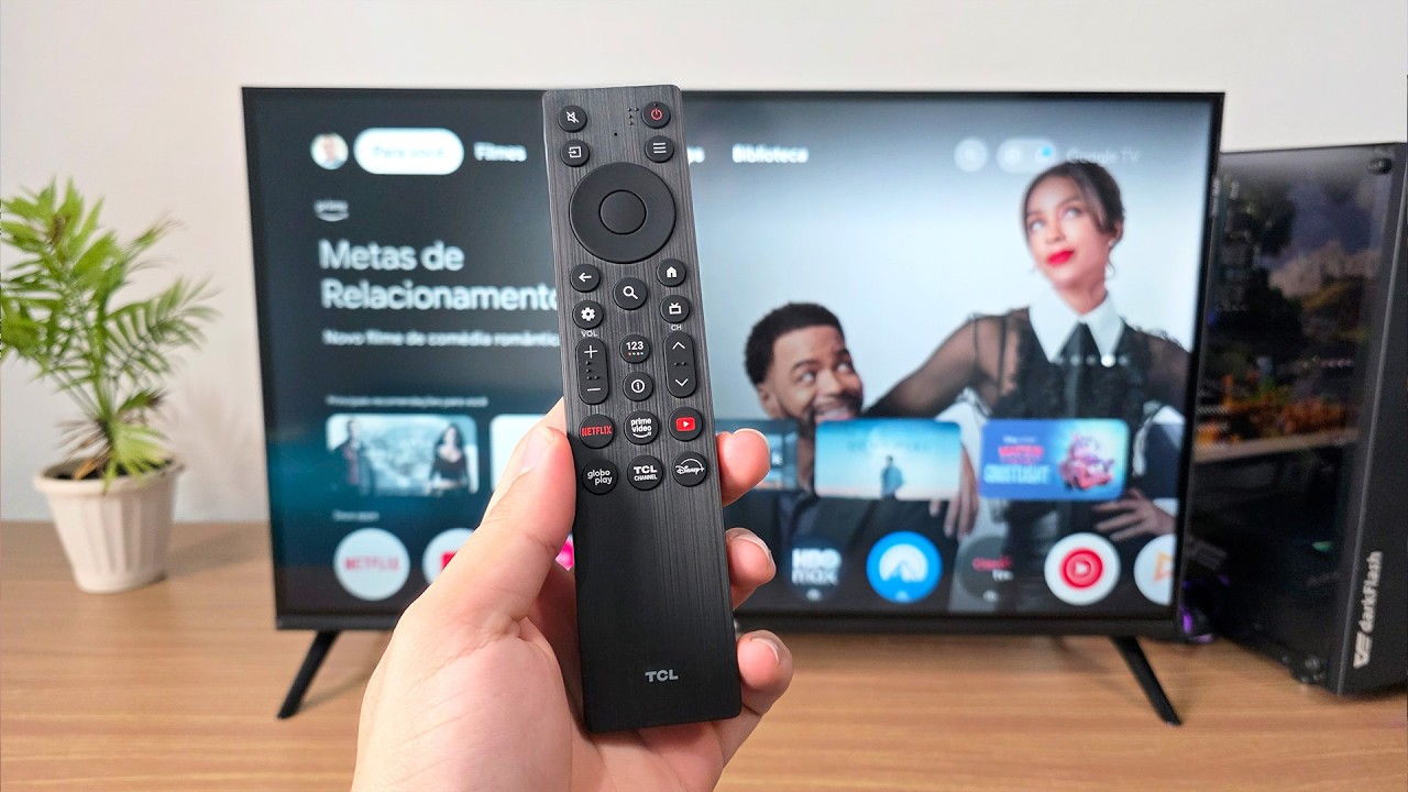 TV TCL 32S5K Unboxing smart tv de 32 com google tv FHD