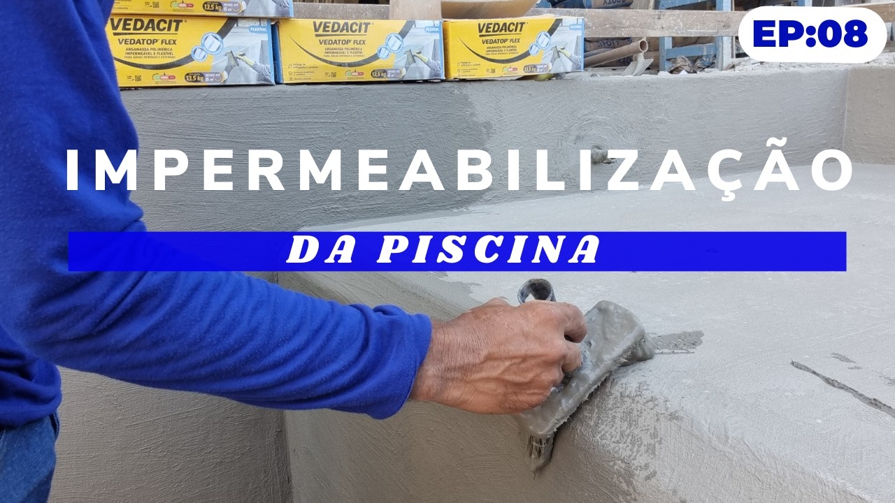 Como impermeabilizar a piscina passo a passo Ep;08.