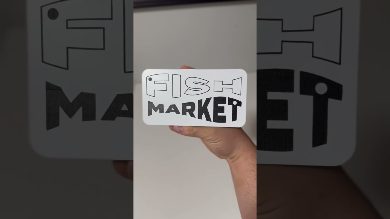 Custom Laser Engraved Stamp for Fish Market #vancouver #canada #laser #diy #art