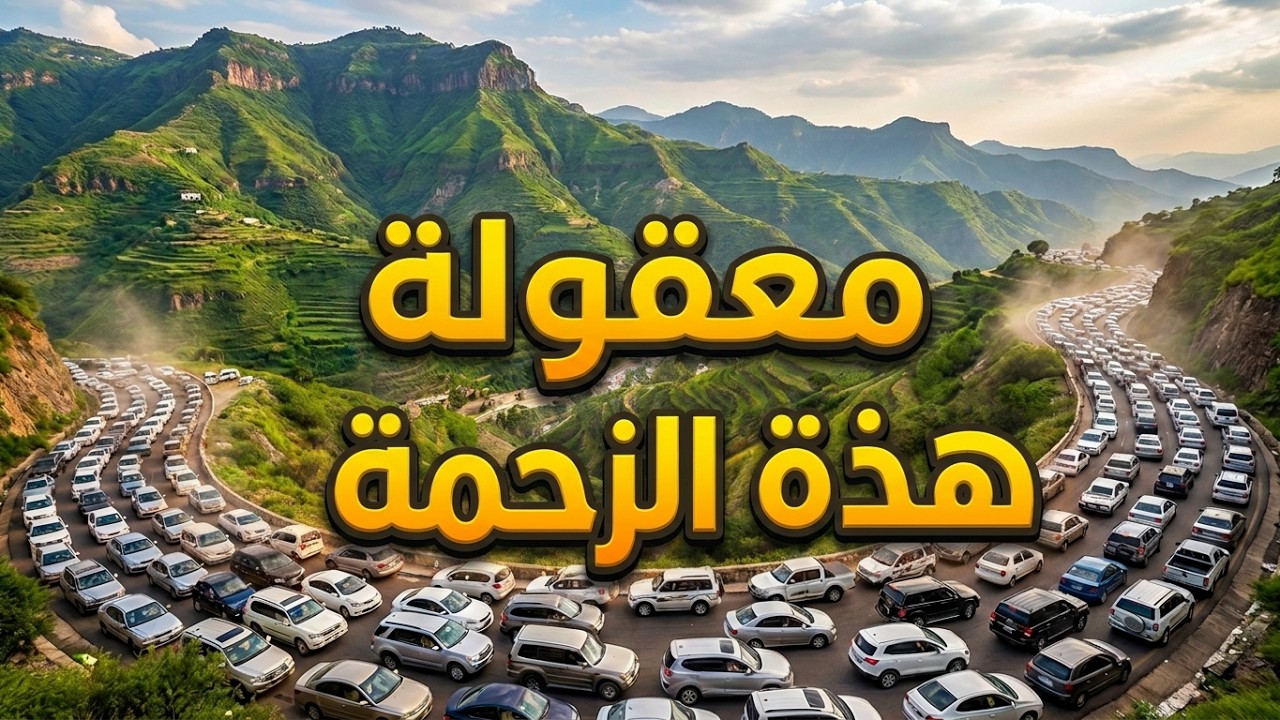العيد من خط الثلاثين إب | شاهد زحمة السيارات 😱⛰