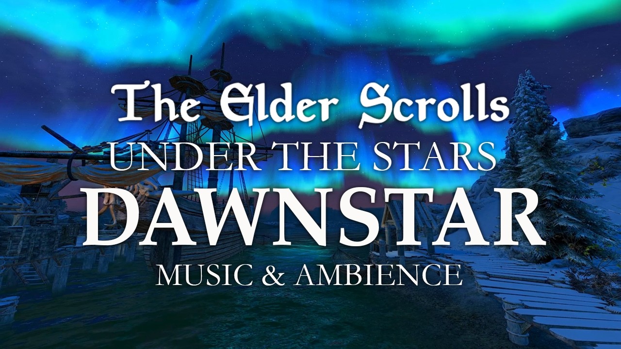 The Elder Scrolls: Skyrim | Beautiful Night in Dawnstar | Festive & Spring Music and Ambience