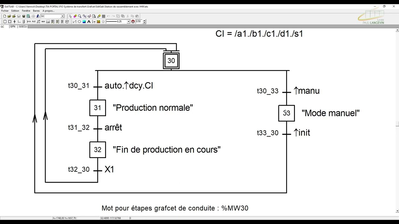 020 Ajout de commutateur ON/OFF en mode réglage (Tutoriel TIA PORTAL)