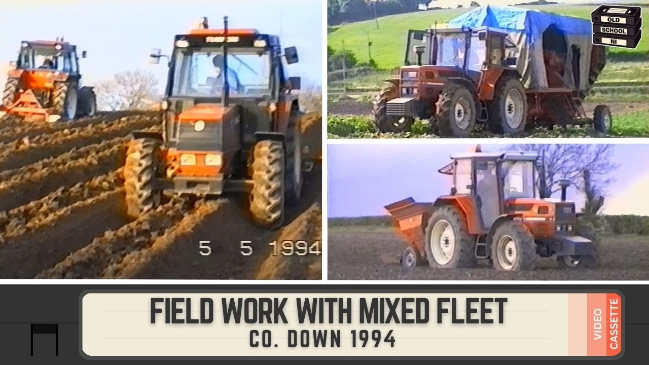 Field work with a great variety of machinery - Co. Down - 1994 (Ian McDowell & Sons)