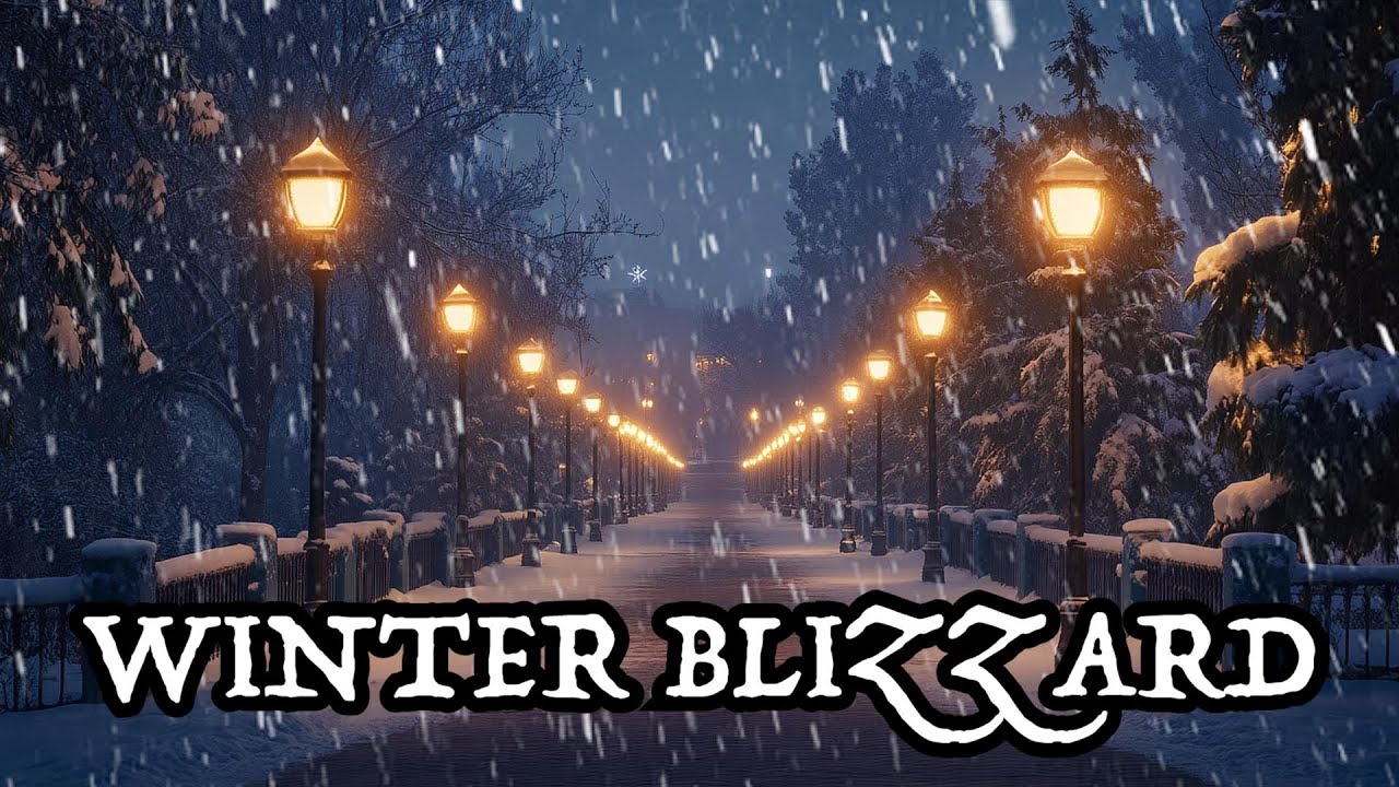 A fierce snowstorm on a small bridge┇Fierce Howling Wind & Frosty Blowing Snow┇11 Hours
