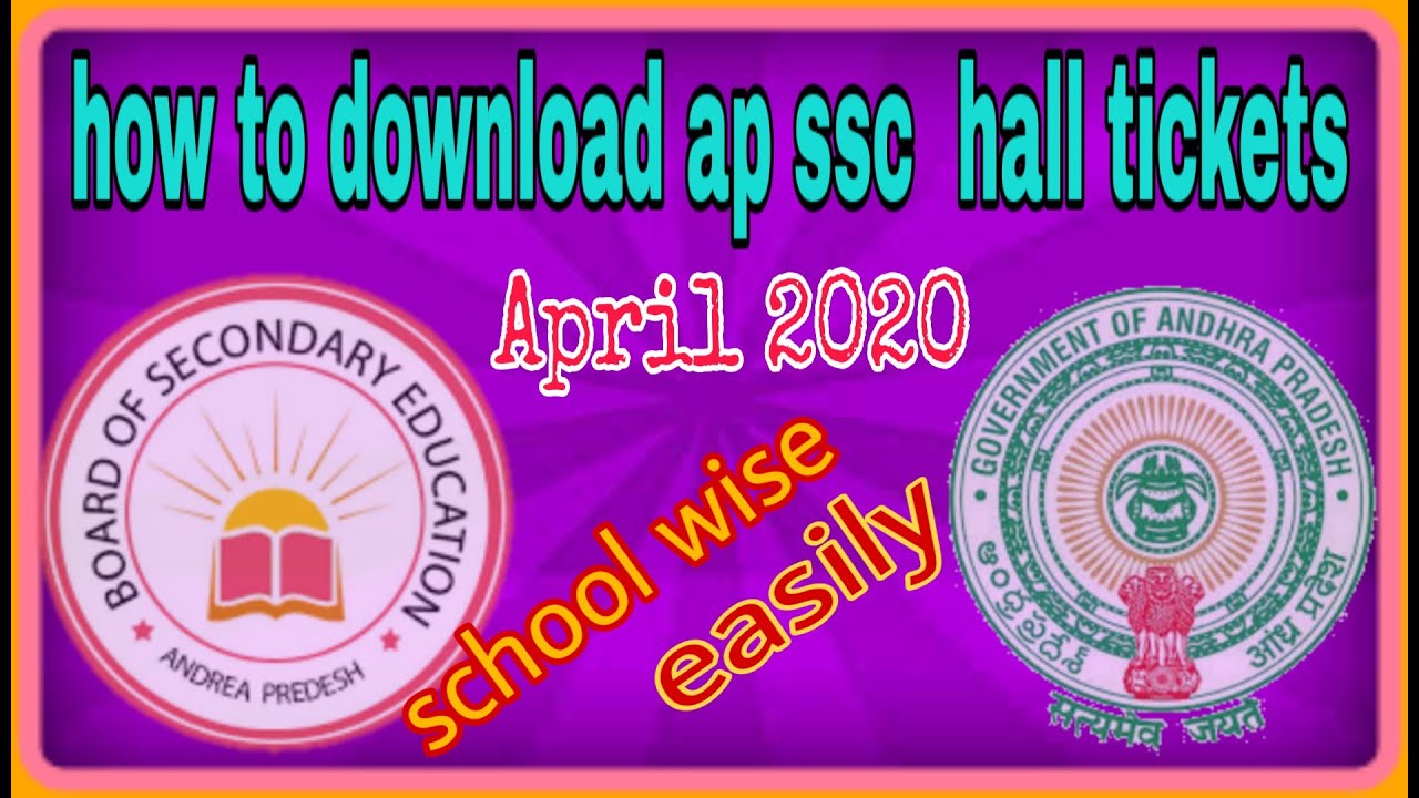 Ap SSC hall tickets download April 2020 || svb tech