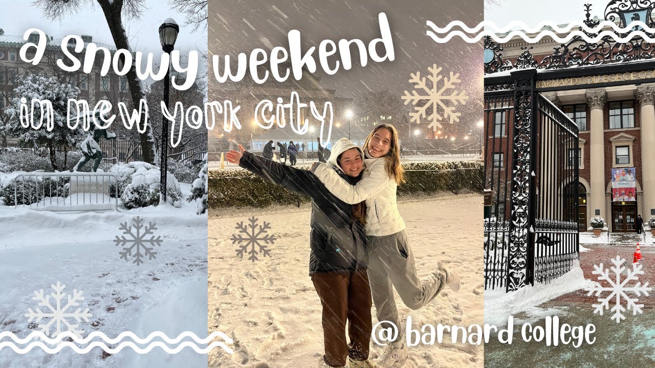a snowy nyc weekend vlog at barnard college