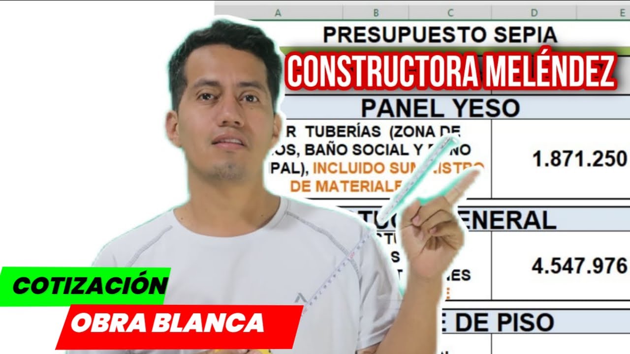 OBRA BLANCA SEPIA CONSTRUCTORA MELENDEZ  cotización