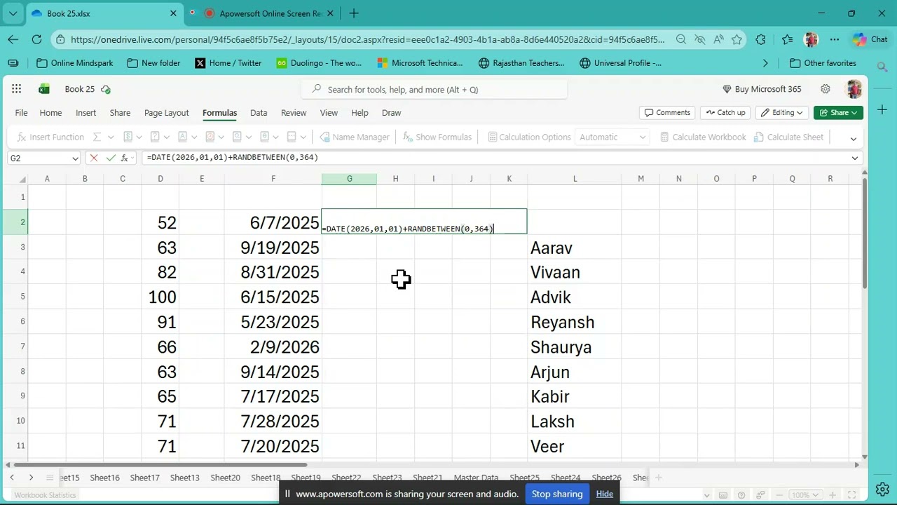 Part- 575 : Get Random Numbers, Dates, Text (Name) in Excel , Let's understand
