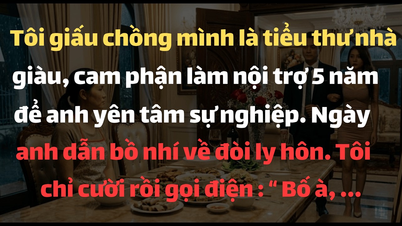 Tôi Giấu Chồng Mình Là Tiểu Thư Nhà Giàu, Cam Phận Làm Nội Trợ 5 Năm Để Anh Yên Tâm Sự Nghiệp...