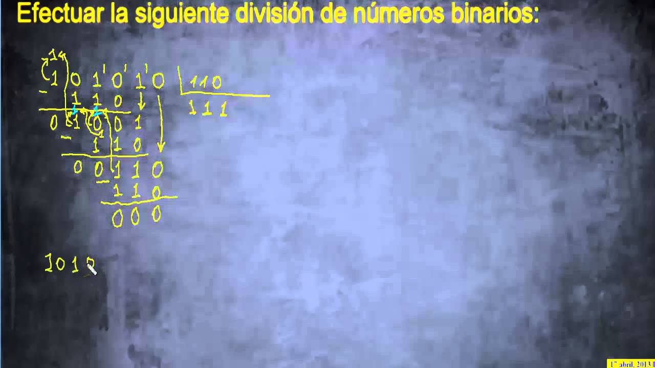 División de números binarios N°01
