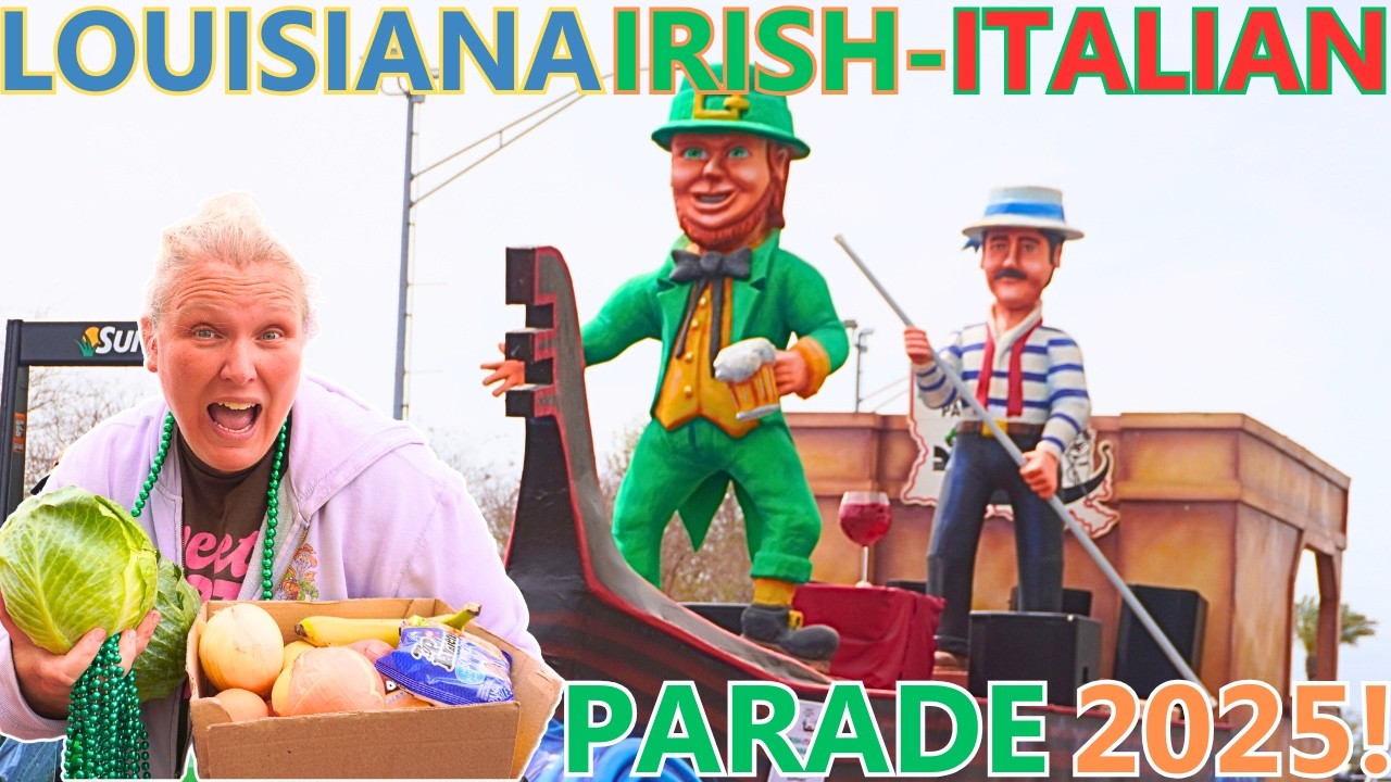 43rd Louisiana Irish-Italian and Elks Krewe of Jeffersonians Parade! We were all “MAKING GROCERIES”🥬