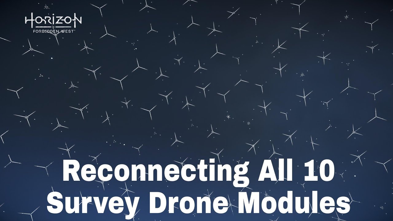 Aloy Reconnecting All 10 Survey Drone Modules To The Dome Display At The Base - Horizon 2 (PS5)
