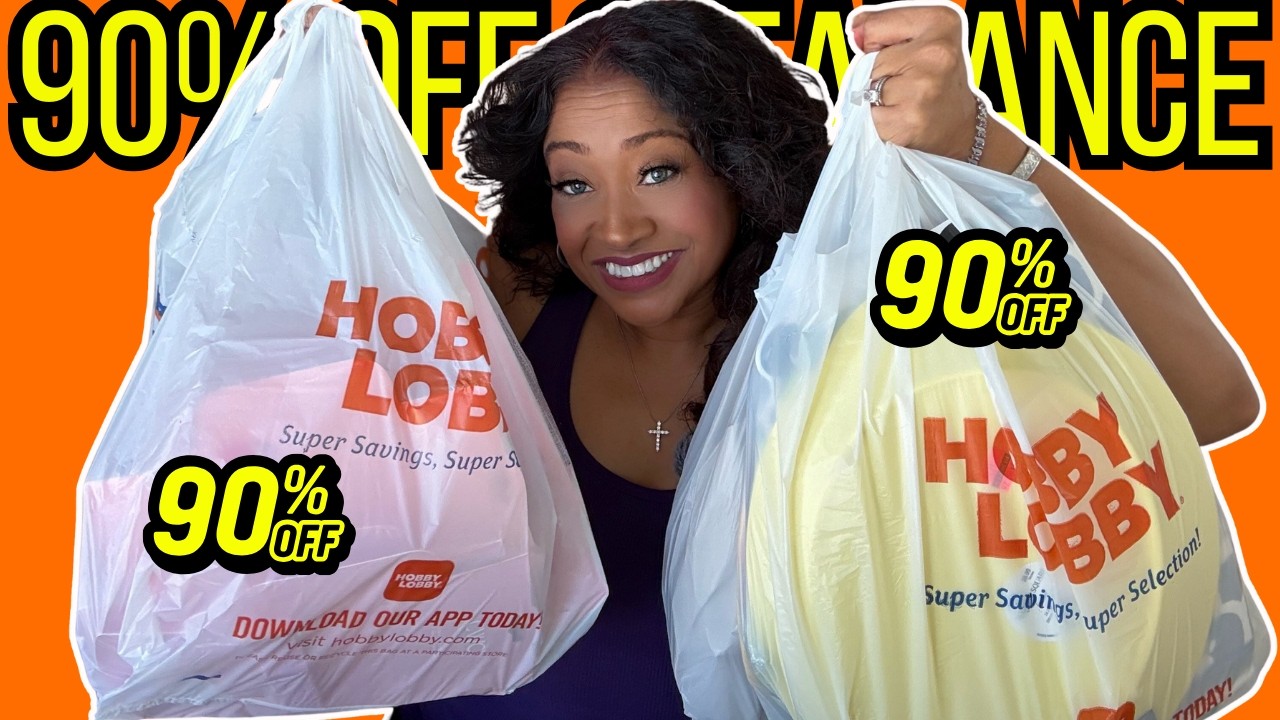 HOBBY LOBBY 90% OFF CLEARANCE HAUL🔥YOU WON'T BELIEVE THESE DEALS  #new #hobbylobby #haul