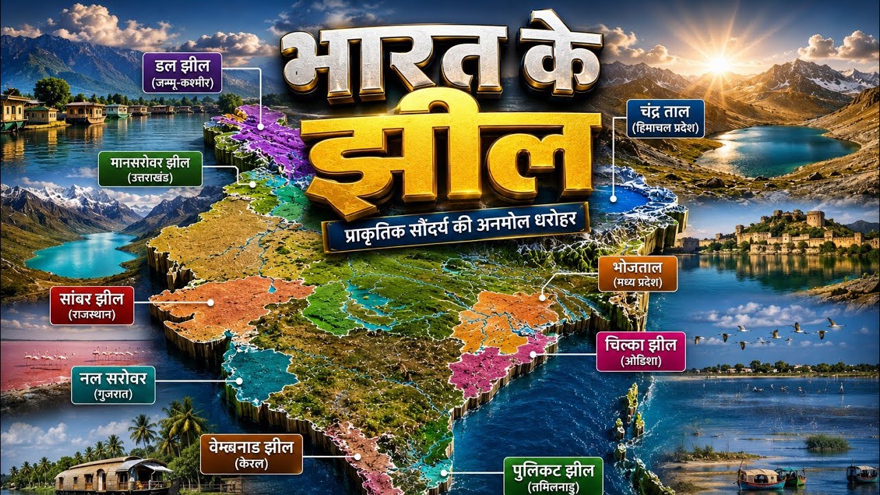 भारत की झीलें (Lakes of India)| Tricky map| Indian geography @LGLResearchAcademy #bpsc #upsc #gk