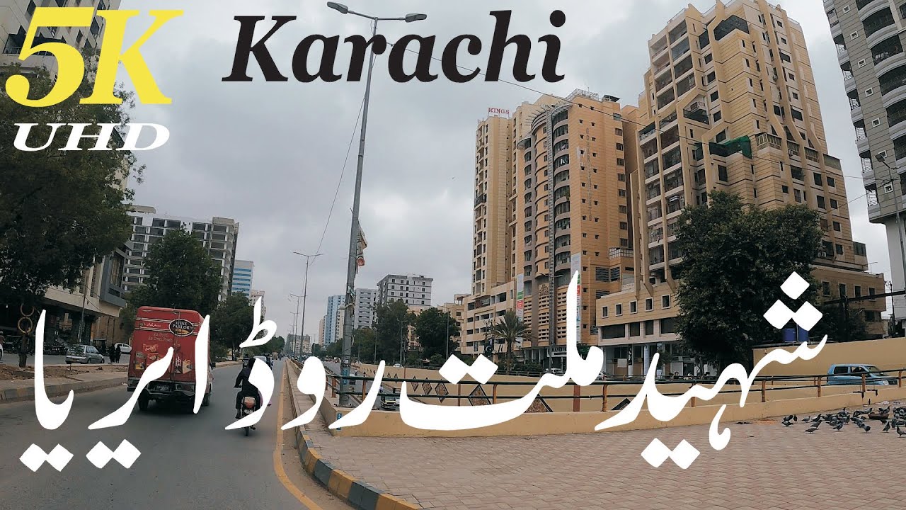 Exploring Karachi Beauty | Shaheed E Millat Road | Sightseeing Pakistan | 5K Video
