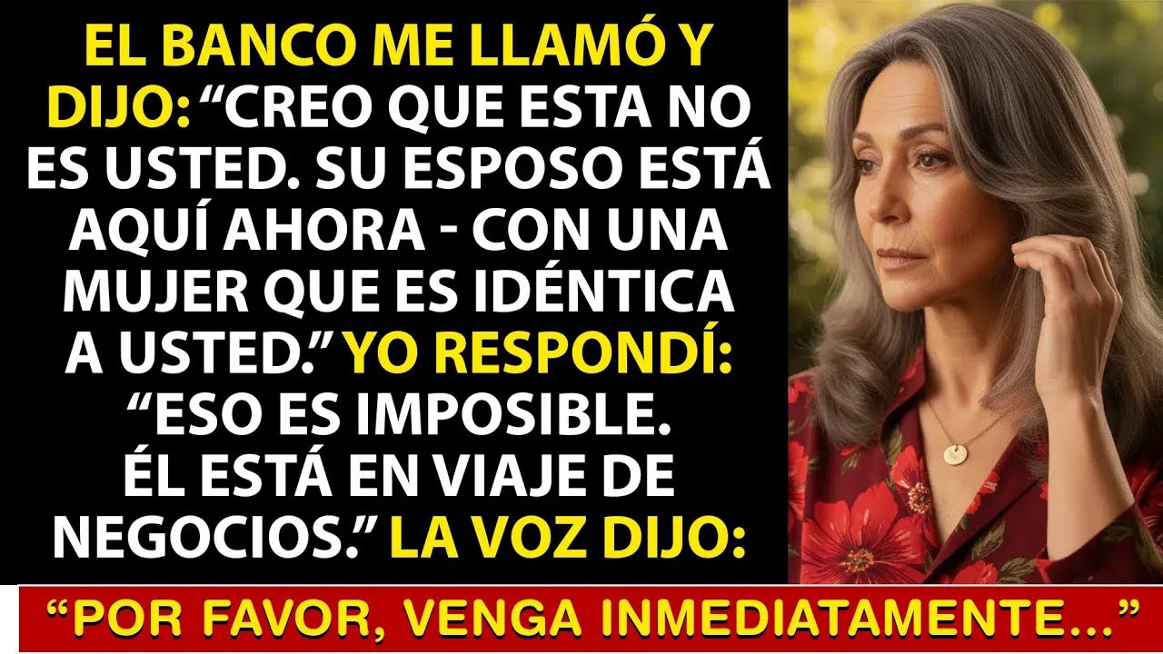 El banco llamó： “Su marido está aquí con una mujer idéntica a usted  ¿No viajaba？”