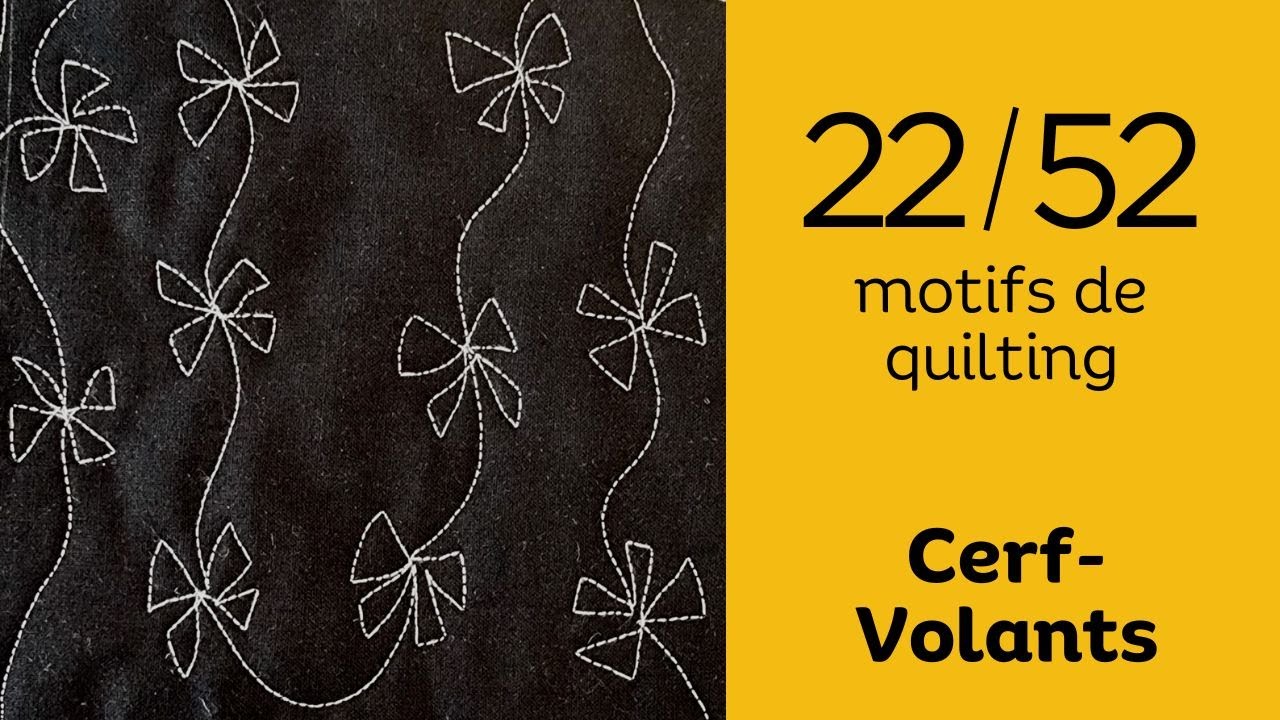 52 motifs de quilting en 2024 : les cerfs-volants - motif 22/52
