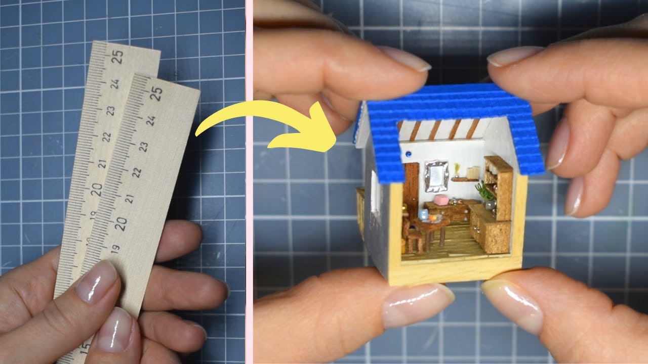 How to make miniature village house | Miniature house diy 1:144