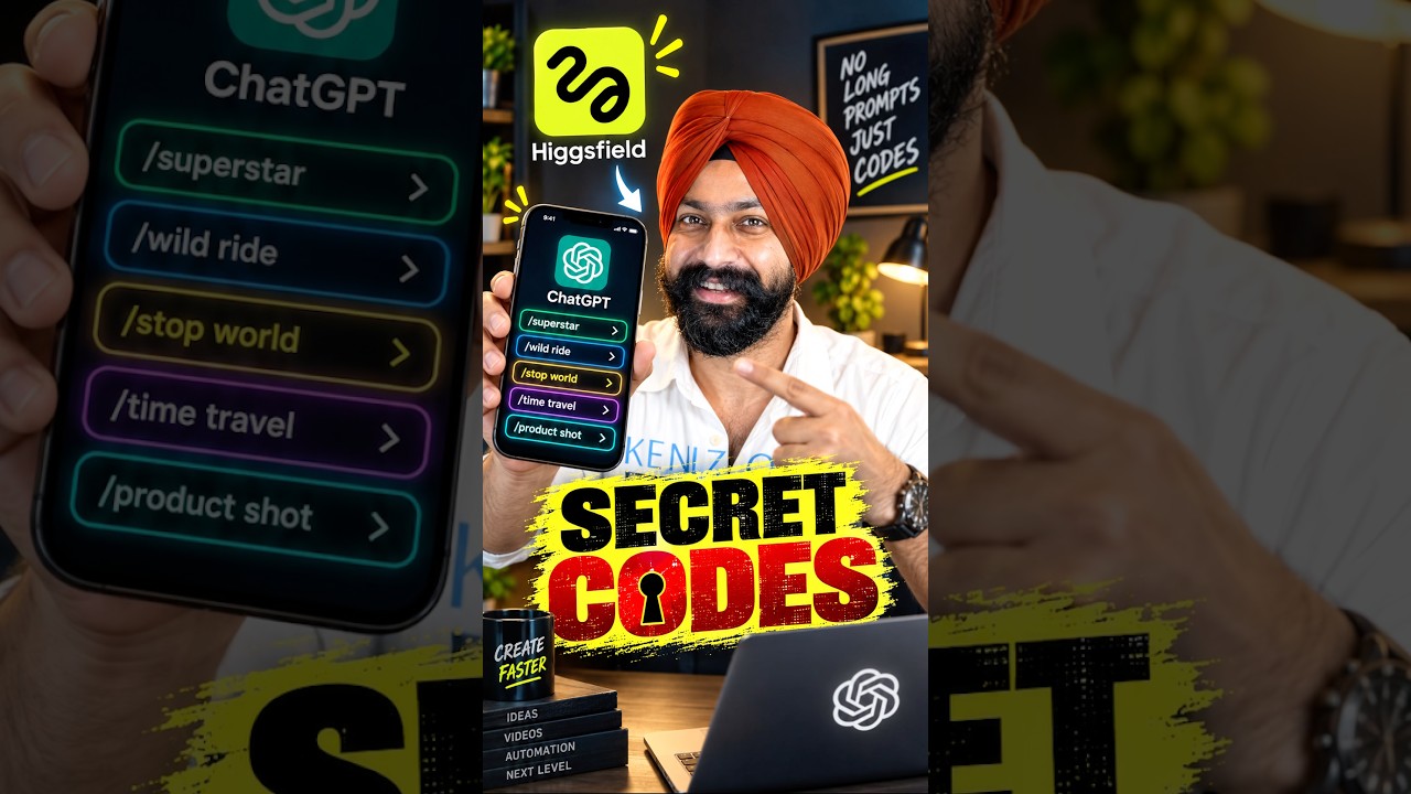 Special CODES 🤫 to create AI Videos 🔥 #chatgpt #higgsfield #ai