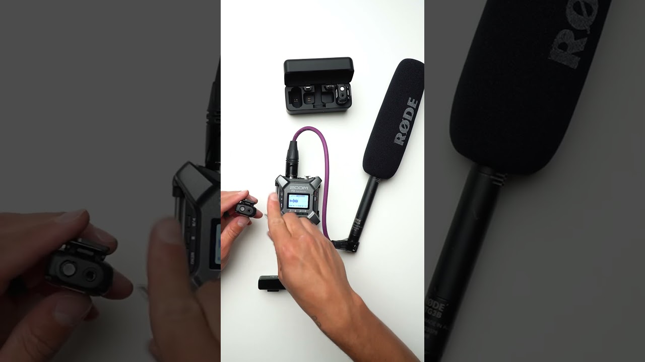 Zoom f3 with dji mic and rode ntg3 work as a wireless boom&hellip; kind of #filmmaking #dji #zoomf3