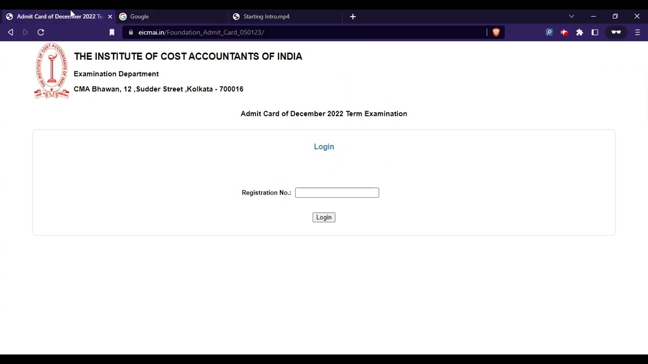 ICMAI CMA 2023 Admit Card (Released) - Download ICMAI CMA 2023 Admit Card Here