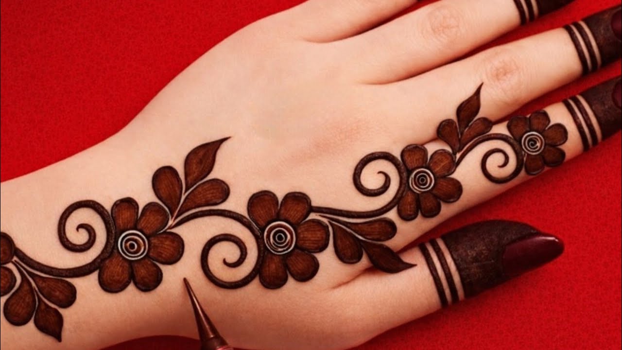 Latest Bracelet Style Arabic Mehndi Design 😍 | Simple Floral Henna for Weddings & Festivals #Henna