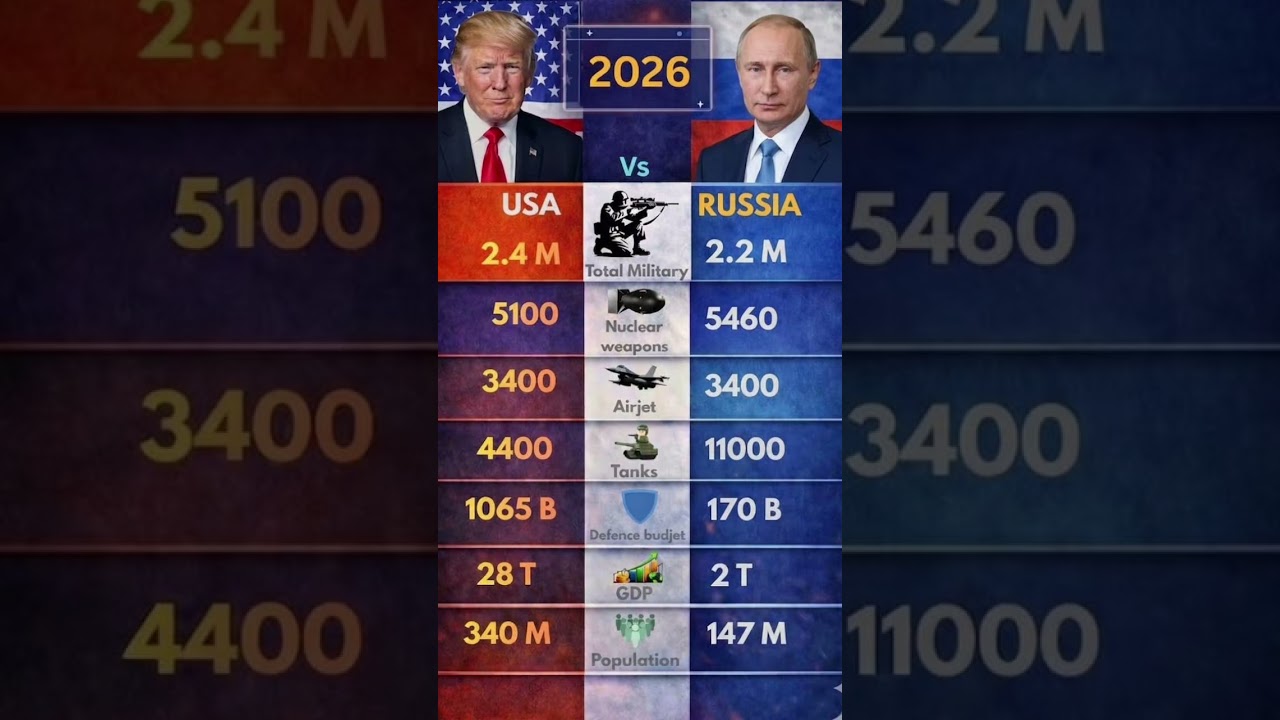 USA vs Russia 2026 Military power comparison #shorts