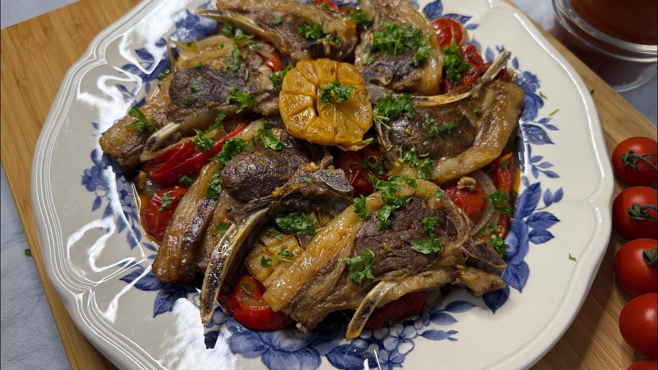 شرائح لحم الضأن  في الفرن ،، تتبيلة بسيطة والطعم مميز،جربوها🍽️🥩Lamb chops in the oven