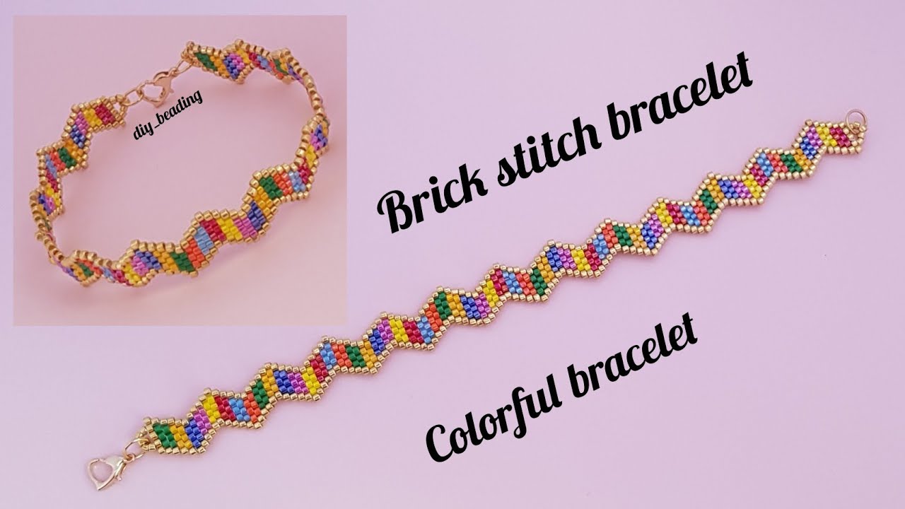 Colorful bracelet/Zigzag bracelet/Brick stitch bracelet/Pulsera colorida/Handmade/Diy Beading