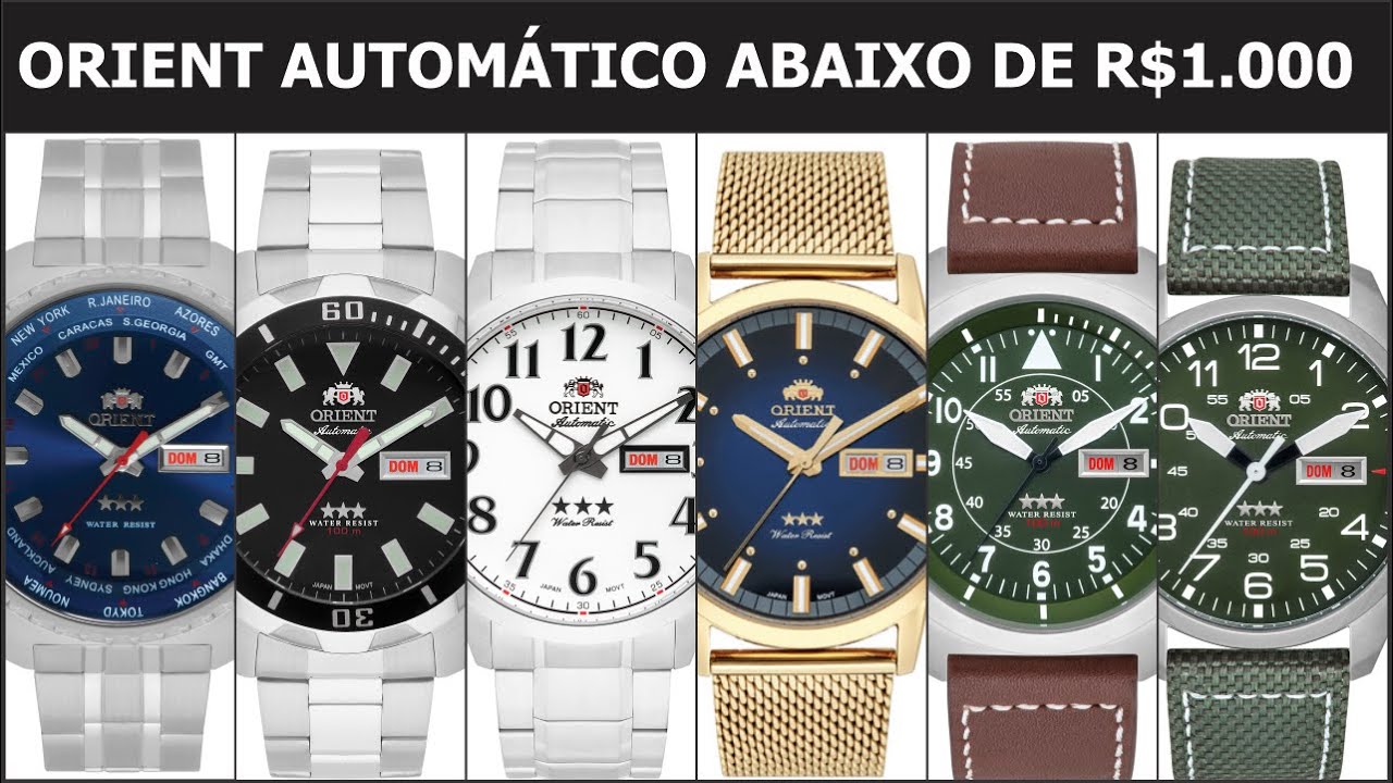 Orient abaixo de R$1.000 (Relógios Automáticos) - Relojoaria JJ