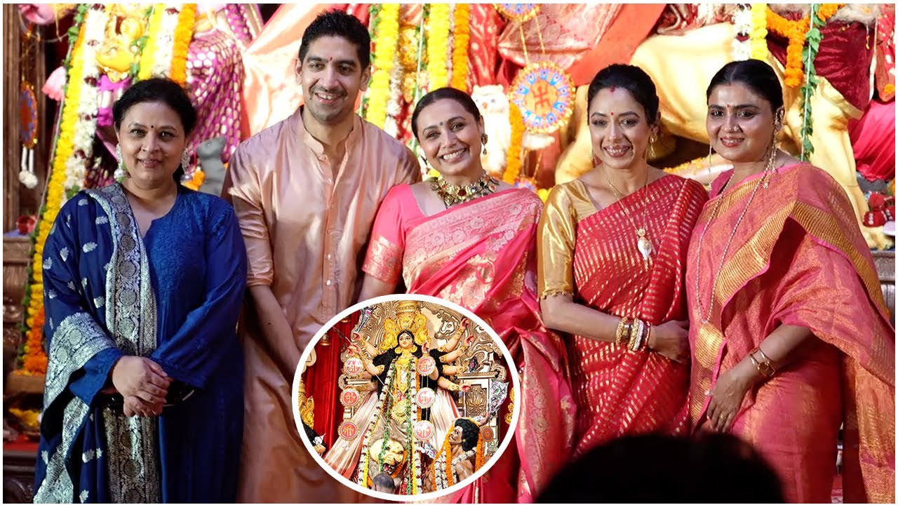 Rani Mukerji, Rupali Ganguly, Ayan Mukerji & Other Celebs Attends North Bombay Sarbojanin Durga Puja