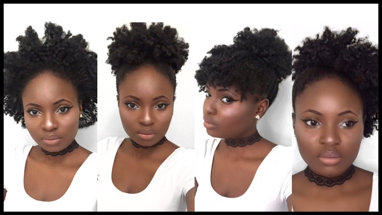 4 Simple Back to School Hairstyles for Medium Natural Hair (4C) | Feyisetan