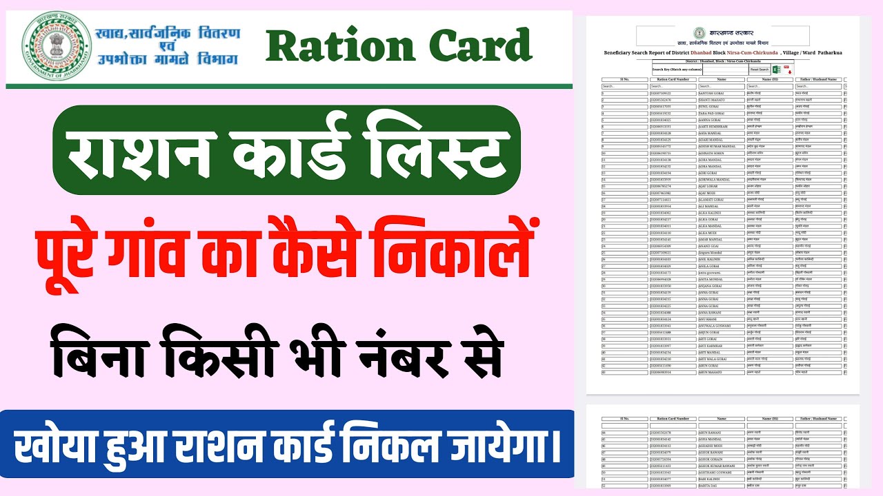 झारखंड पूरे गांव का राशन कार्ड लिस्ट कैसे निकालें || राशन कार्ड झारखंड