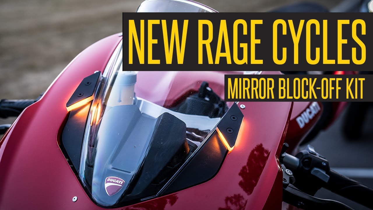Установка заглушек для зеркал и указателей поворота на Ducati Panigale V2 / V4 New Rage Cycles 20...