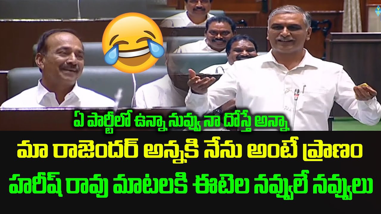 Harish Rao Funny Comments On Etela Rajender | Harish Rao Speech In Assembly | Volga News