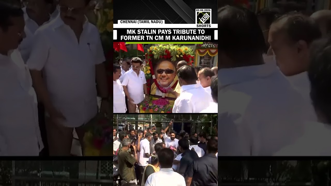 DMK Chief MK Stalin pays tribute to former TN CM & his father M Karunanidhi on his birth anniversary