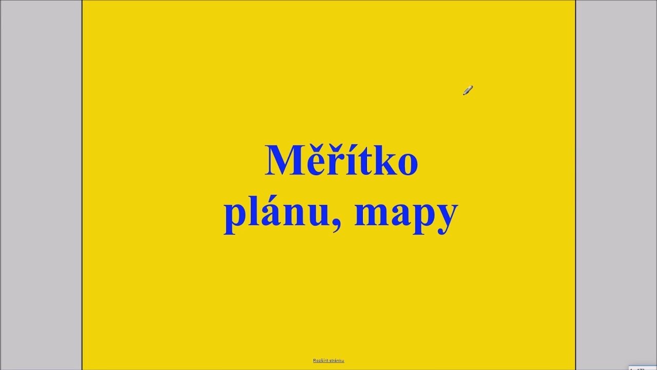 Měřítko plánu, mapy
