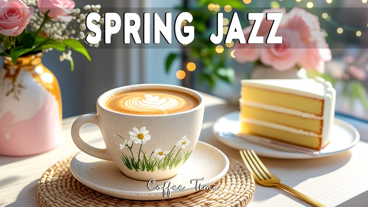Spring Morning Jazz ☕ Positive March Jazz Cafe & Smooth Bossa Nova Piano for Study Work & Relaxation