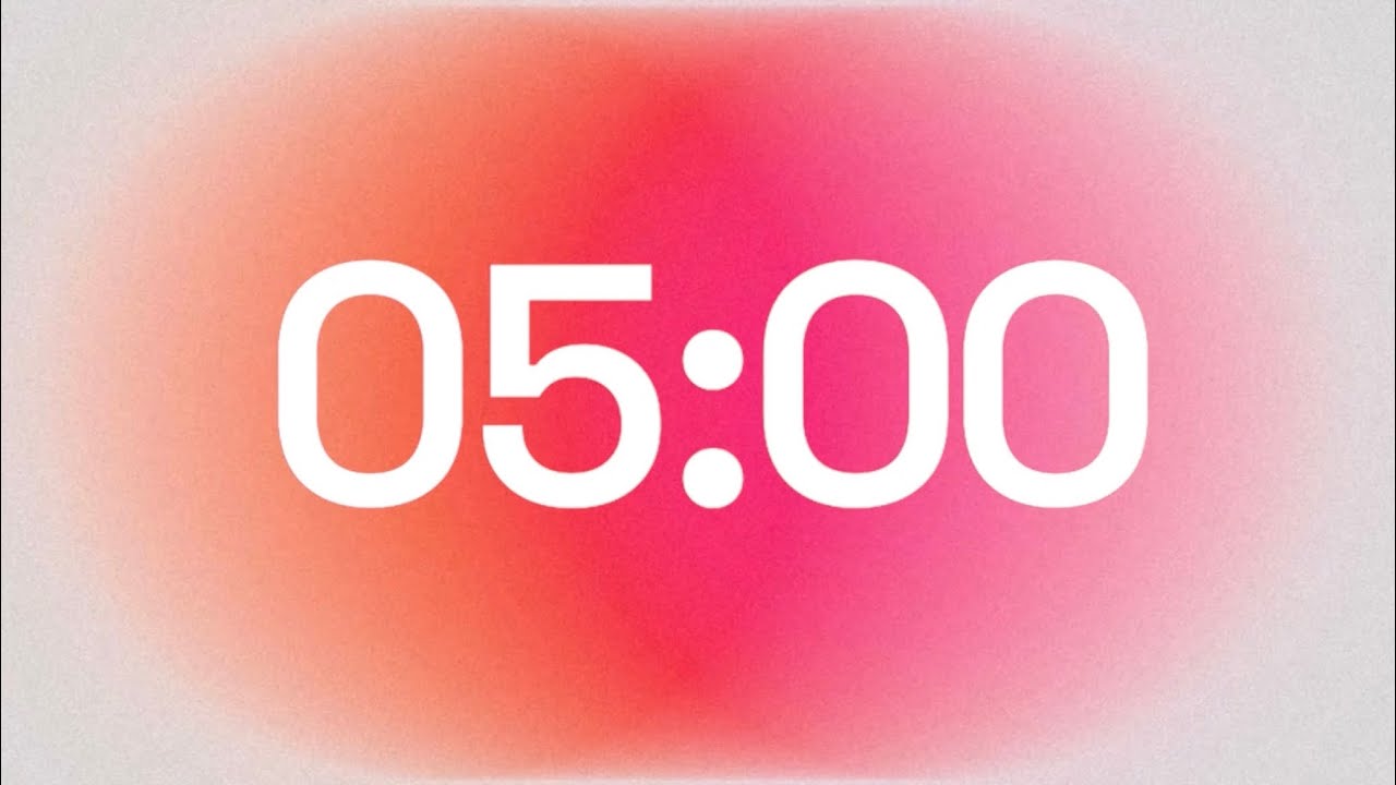 5-Minutes Timer with Clock Ticking sound and Lofi Music